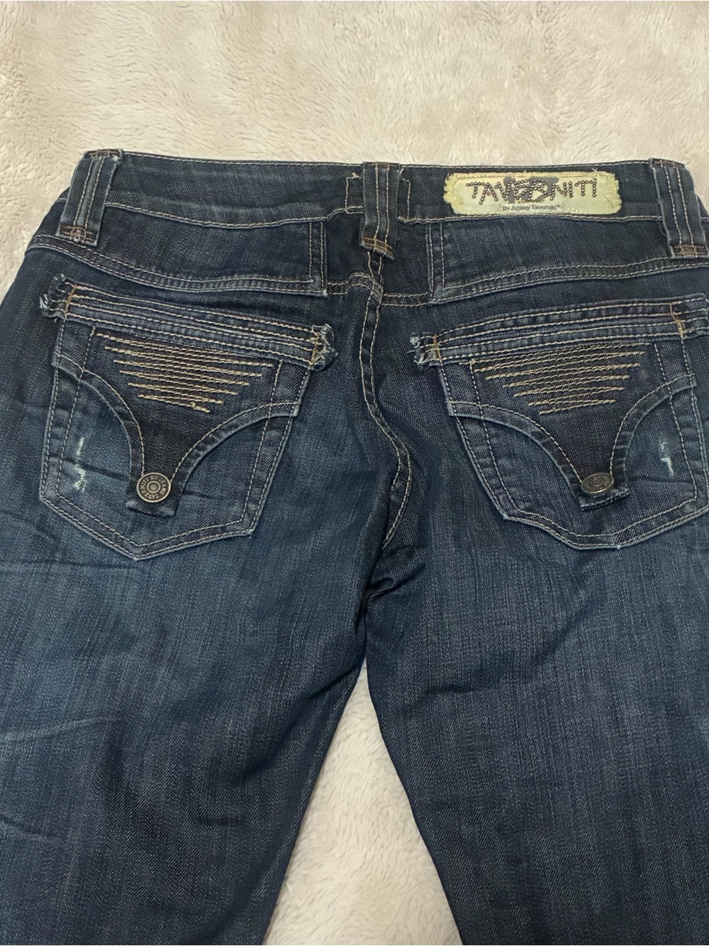 Taverniti So Jeans Women's Boot Cut Dark Blue Denim - Picture 4 of 5